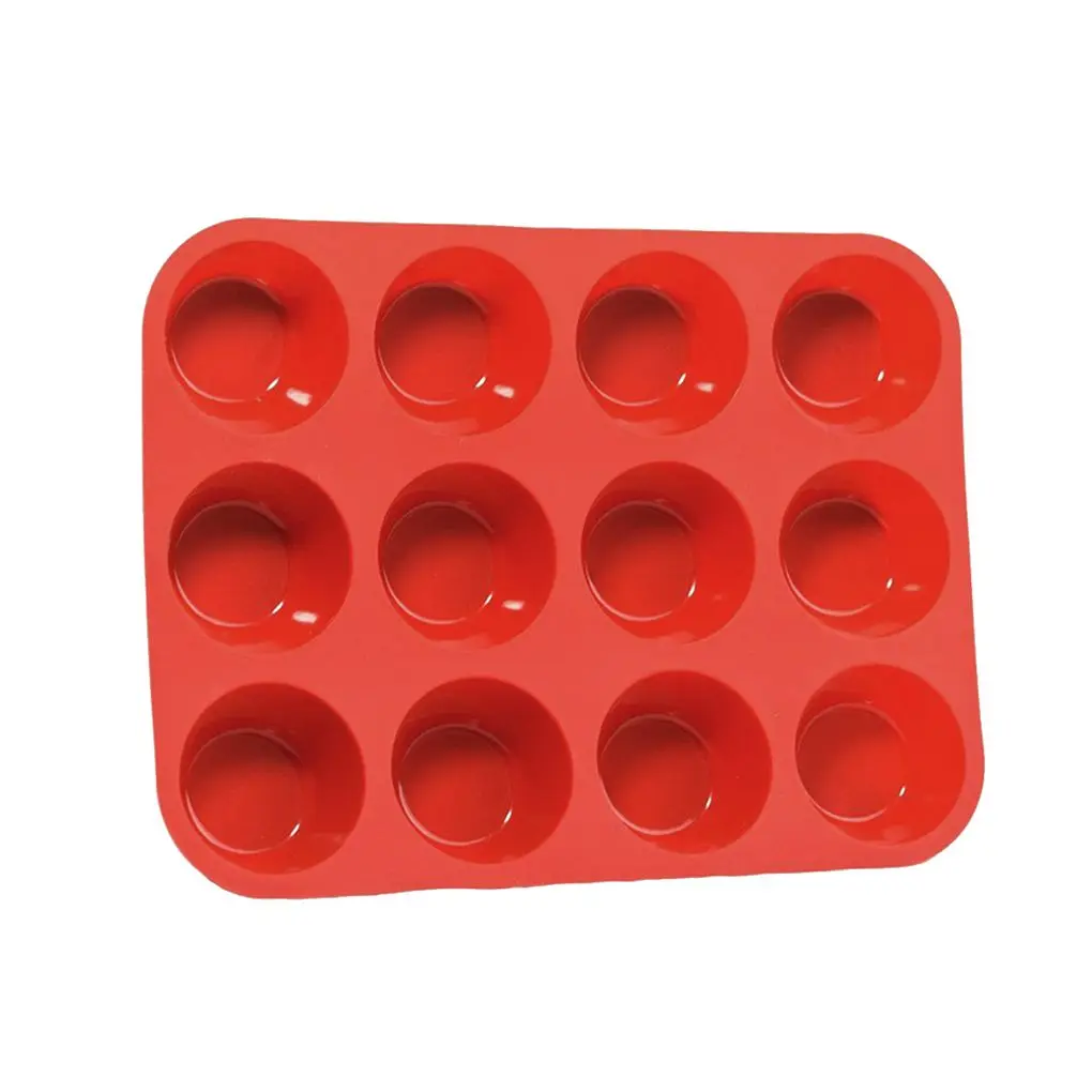 12 Cups Mold Cupcake Soap Silicone Cake Mold Muffin Baking Mold Tools Bakery Pastry Tools Bakeware Kitchen Coating Cake Tools