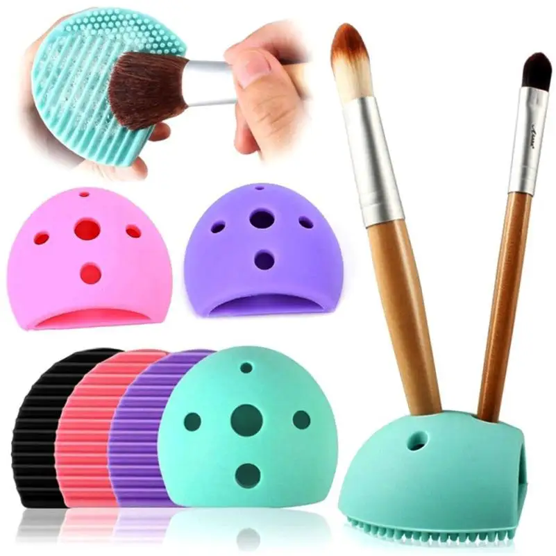 

1pc Silicone Egg Cleaning Glove Makeup Washing Brush Drying Racks Scrubber Tool Brush Cleaner Wash Tools for makeup brushes #118