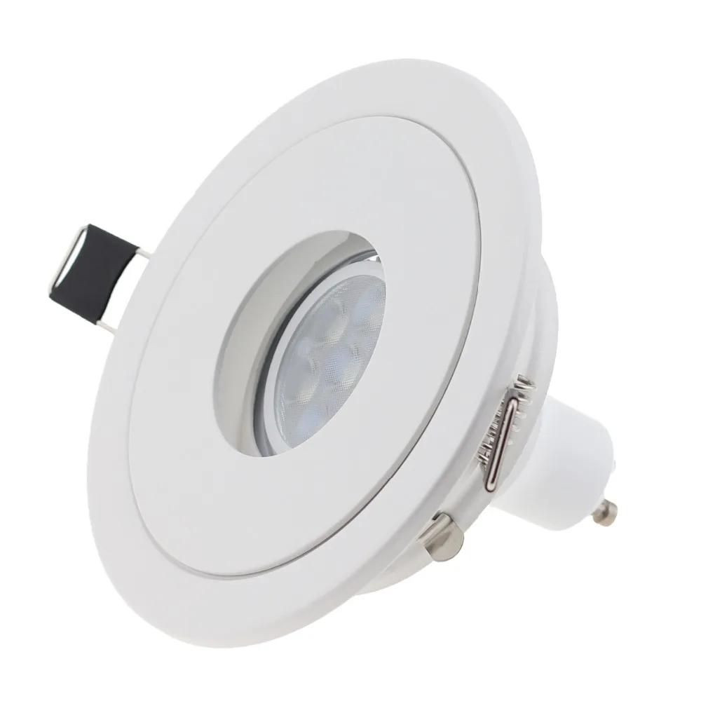 Factory Price White Recessed Spotlight Mounting Frame MR16 GU10 Socket Adjustable Ceiling Fitting Hole Lamp Lighting Fixture