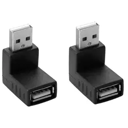 1 шт. Новый USB 2,0 мужчин и женщин 90 градусов угловой соединитель Адаптер