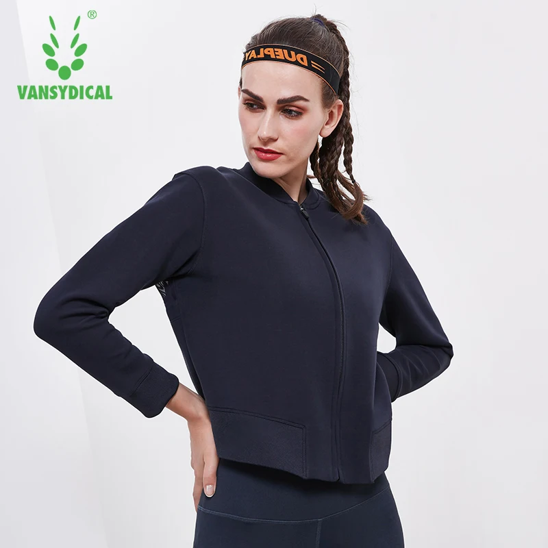Vansydical дышащий Женский спортивный для бега с капюшоном куртка йоги Для женщин s