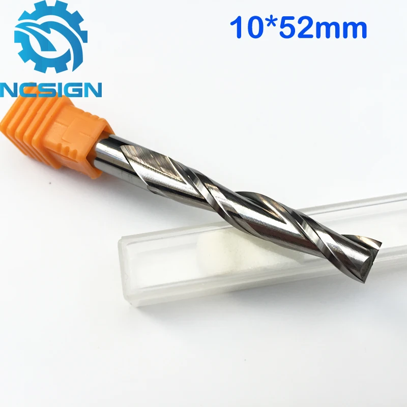 1pc Solid Carbide 10mm Endmill Double Two Flute Long Spiral Bit CNC