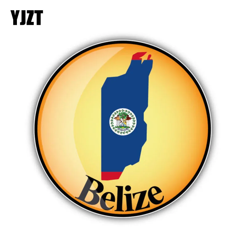 YJZT 12,2 см * 12,2 см творческий Belize карта флаг этикетка наклейка автомобиля Стикеры аксессуары 6-1321