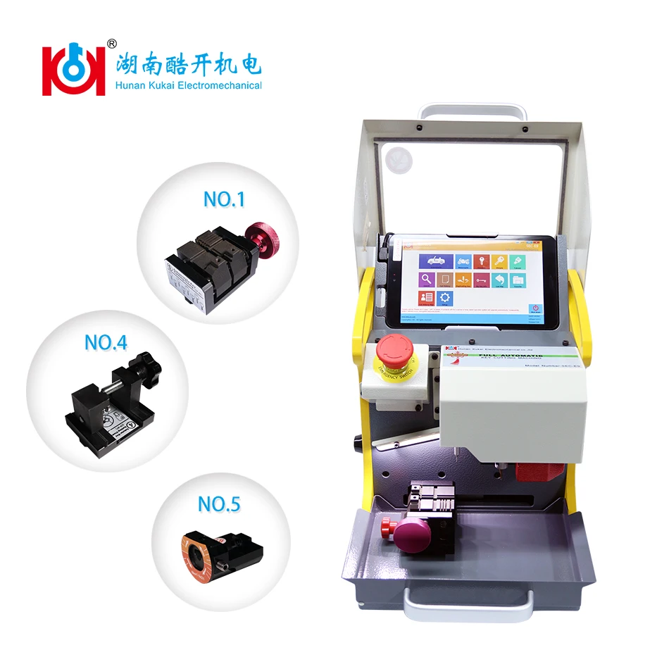 Слесарь инструменты SEC-E9 автоматическая компьютеризированная дубликат ключа код для резки с тремя зажим вырезать автомобиль форд и трубчатые ключи