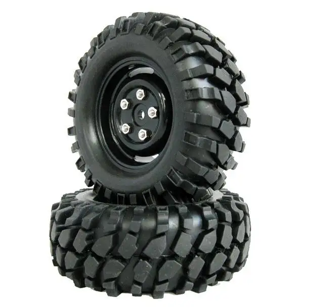 Cheap 4pcs Tyre 1.9Inch 96mm Rubber Soft Tires wheel for RC 1:10 Crawler car Axial SCX10 LAND ROVER D90 RC Car