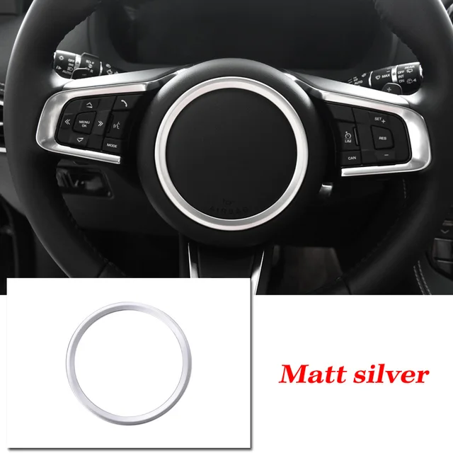 Yctze Car Steering Wheel Sticker,U-shape Steering Wheel Frame Trim Sticker Cover Fits for XE//XF//f-pace E-PACE