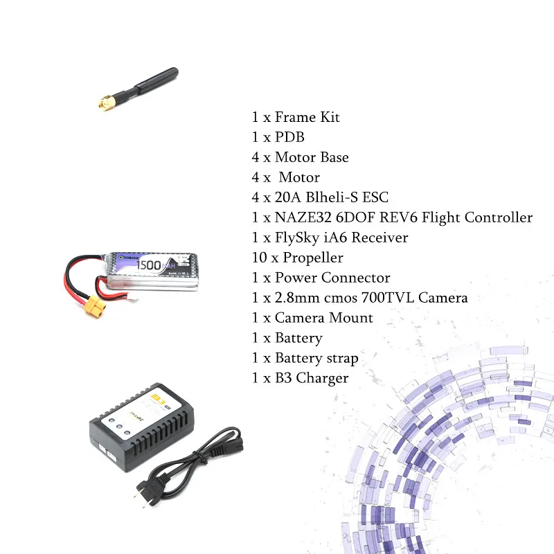 Eachine Wizard X220 FPV Racer Blheli_S Naze32 6DOF 5,8G 48CH 200MW 700TVL камера с Flysky I6 RTF FPV Drone VS X220s