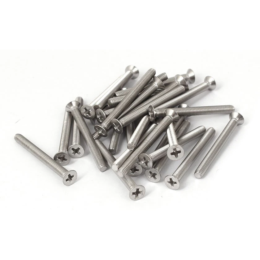 

30PCS/Pack M3 x 30mm 316 Stainless Steel Countersunk Phillips Machine Screws Bolts