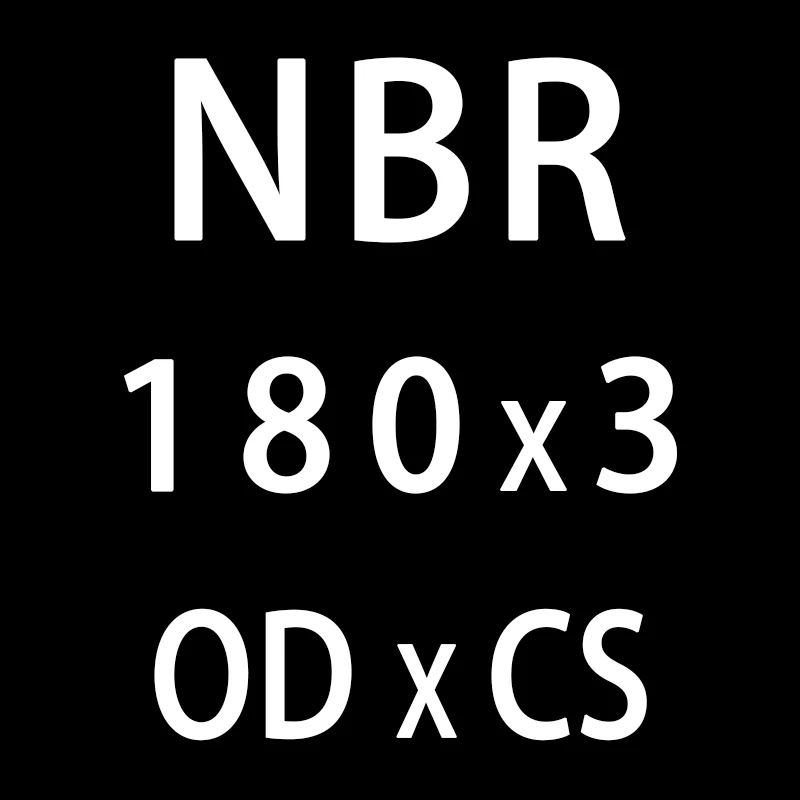 Резиновое кольцо черный NBR уплотнения-хомут с круглым воротником для мальчиков и девочек CS3mm OD105/110/120/125/130/140/150/160/190*3 мм уплотнительное кольцо уплотнения Нитриловый прокладки масляное кольцо шайба - Цвет: OD180mm