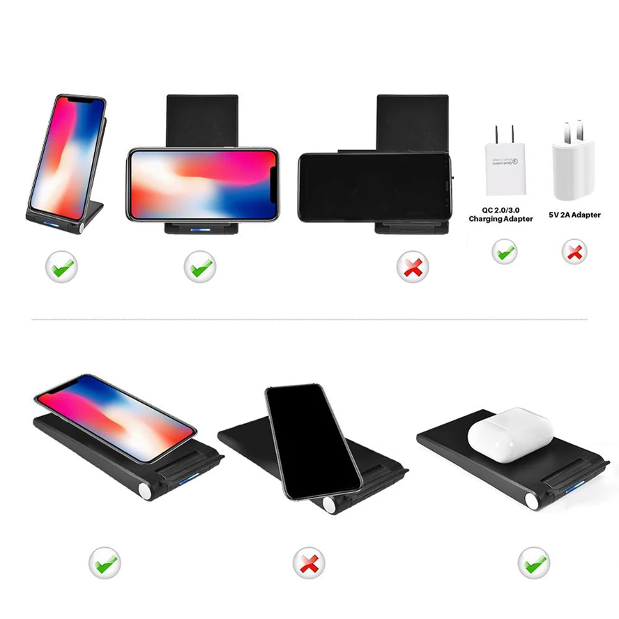 Беспроводное зарядное устройство 15 Вт Qi для iPhone Xs Max X 8 Plus Xiaomi mi 9 x 3 2 s samsung S10 S9 S8 S7 Note