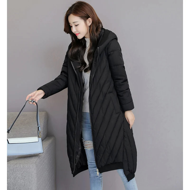 Women's Winter Plus size 4XL Down jackets Fashion Loose parka women down winter Hooded coat Warm Jacket Female Overcoat Parkas