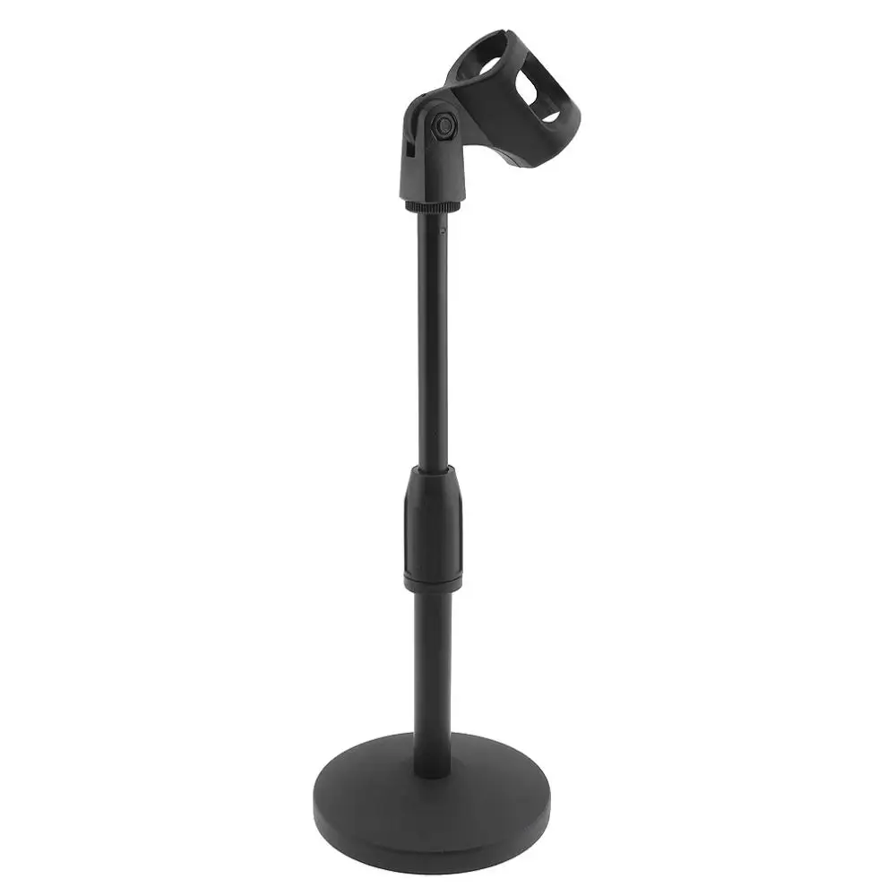 Portable Desktop Lifting Metal Weighted Disc Microphone Stand for General Meeting Computer Microphone / Live Broadcast