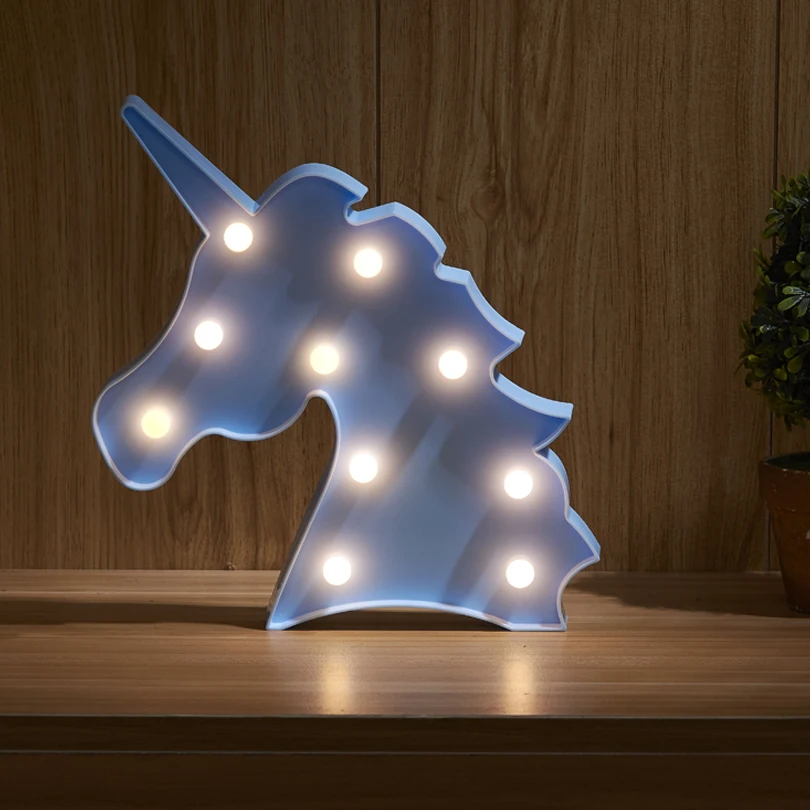 Luminaria Unicornion оригинальная Ночная подсветка 3D лампа Лебедь вечерние лампы шатер письмо знак Рождество светящиеся огни подарок для маленьких детей Декор