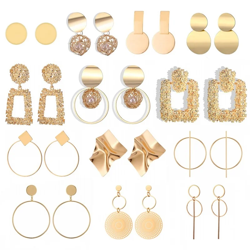 

IFMIA Fashion Statement Earrings 2019 Big Geometric Earrings for Women Hanging Dangle Earrings Drop Earing Modern Jewelry серьги