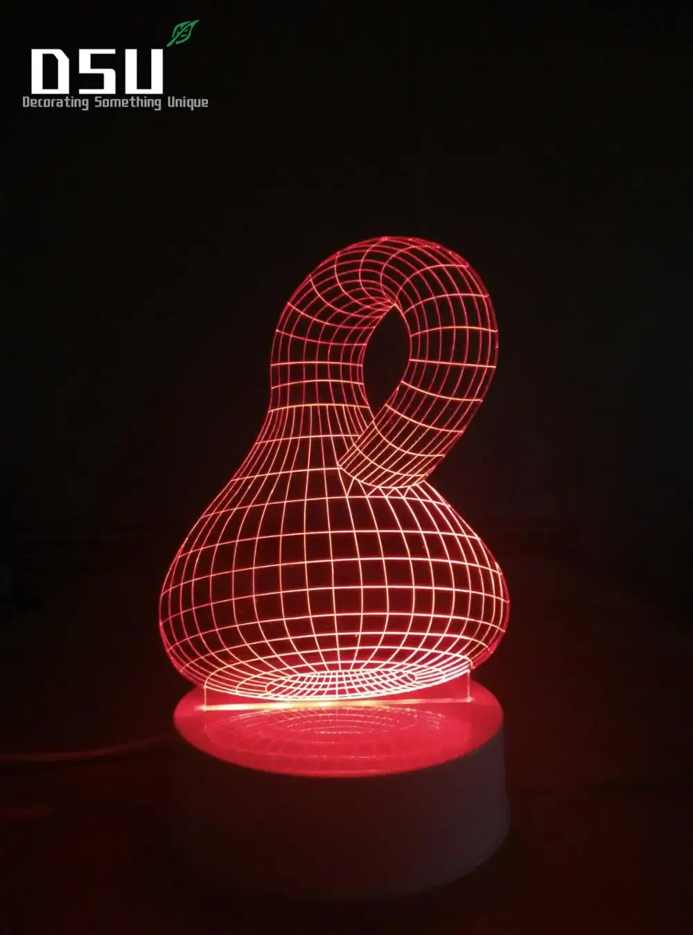 Creative Gift Mixed Color Chocolate Shape Geometry Holiday Atmosphere Decorative 3D Remote Control Lamp Illusion LED Night Light | Освещение