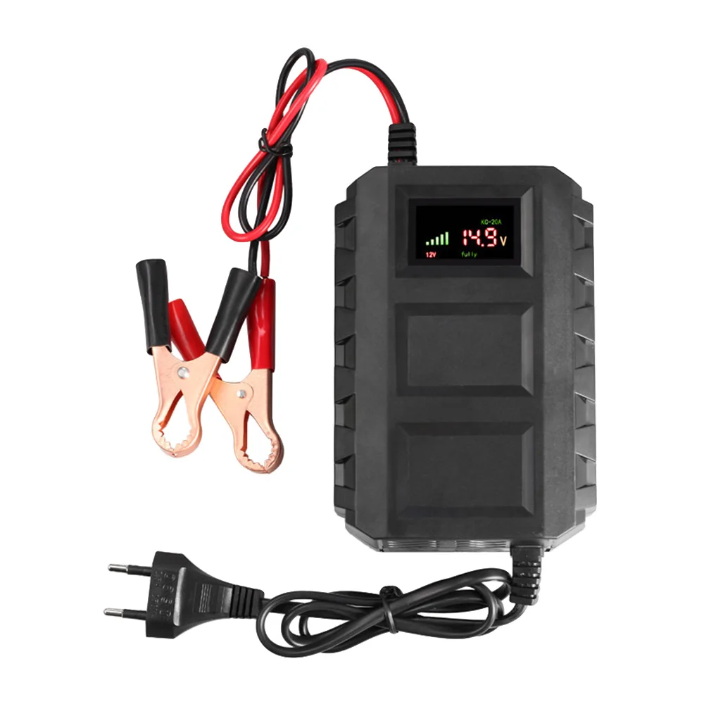 12V 20A LED Display Car Battery Charger 110-240V Intelligent Automobile Car Battery Charger Vehicle Battery Charger
