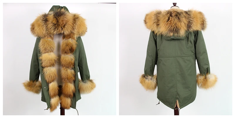 Бренд OFTBUY, новинка, длинная камуфляжная зимняя куртка, женская верхняя одежда, толстые парки, натуральный Лисий мех, воротник, пальто с капюшоном, pelliccia