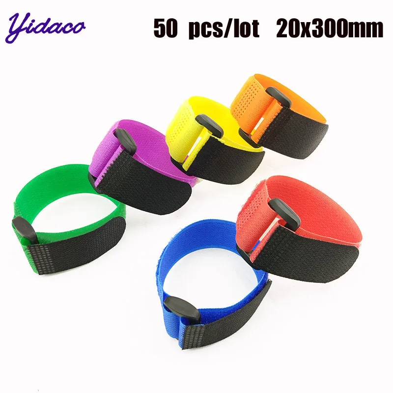 

50 pcs/lot 20*300mm High-quality Calor ful Nylon Fasten Tape For Fast fixed and Wire arrangement