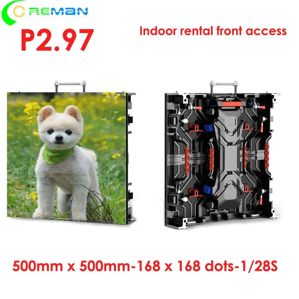

Front installation magnetic led display p2.9 P2.3 P2.4 , light weight supler slim easy carry led panel with powercon network cab