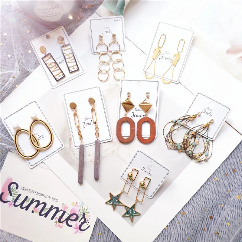 

European American Handmade Hyperbolic Letters Star Women Drop Earrings Dangle Earrings Fashion Jewelry Accessories-JQD5