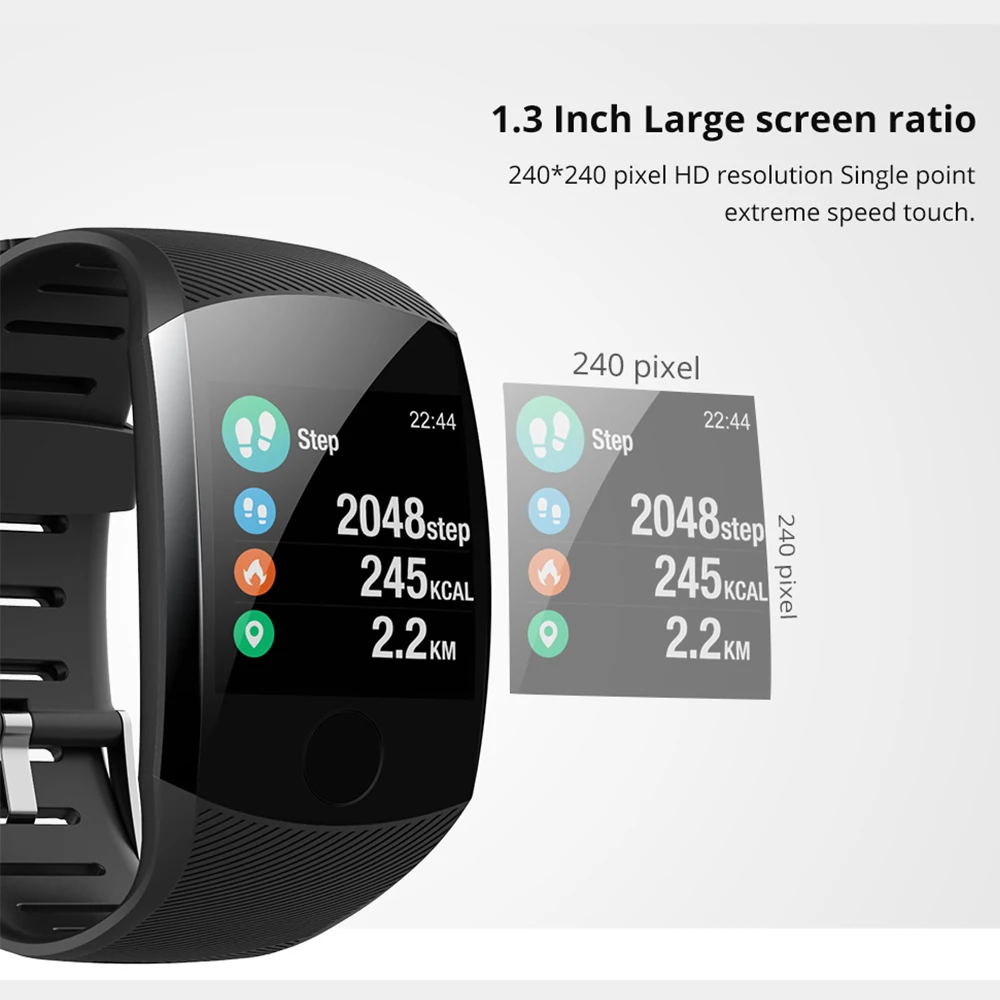  Makibes B01 Smart Band Men Women Bluetooth Fitness Tracker Bracelet IP67Waterproof Smart Watch Bloo - 32999424339