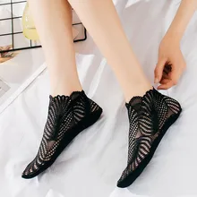 Женские хлопковые кружевные чулки, сексуальные сетчатые женские хлопковые кружевные чулки, сексуальные сетчатые женские чулки