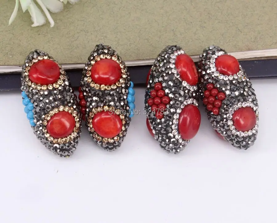 10pc 4mm copper made rhinestones beads-pls pick a color