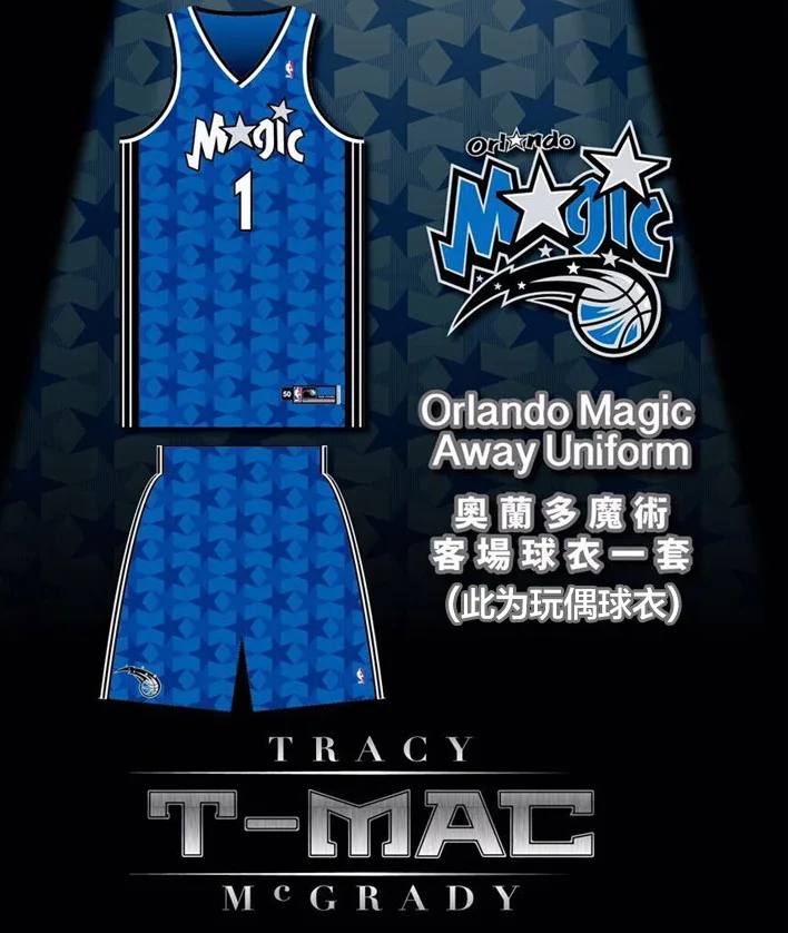 

Custom 1:6 Tracy Mcgrady Orlando Magic Away Uniform,In stock