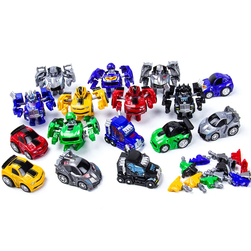 Toys for Children Transformed Toy Q Version Mini Car Mini Deformation Car People Pocket Toys Kids Toys Cars