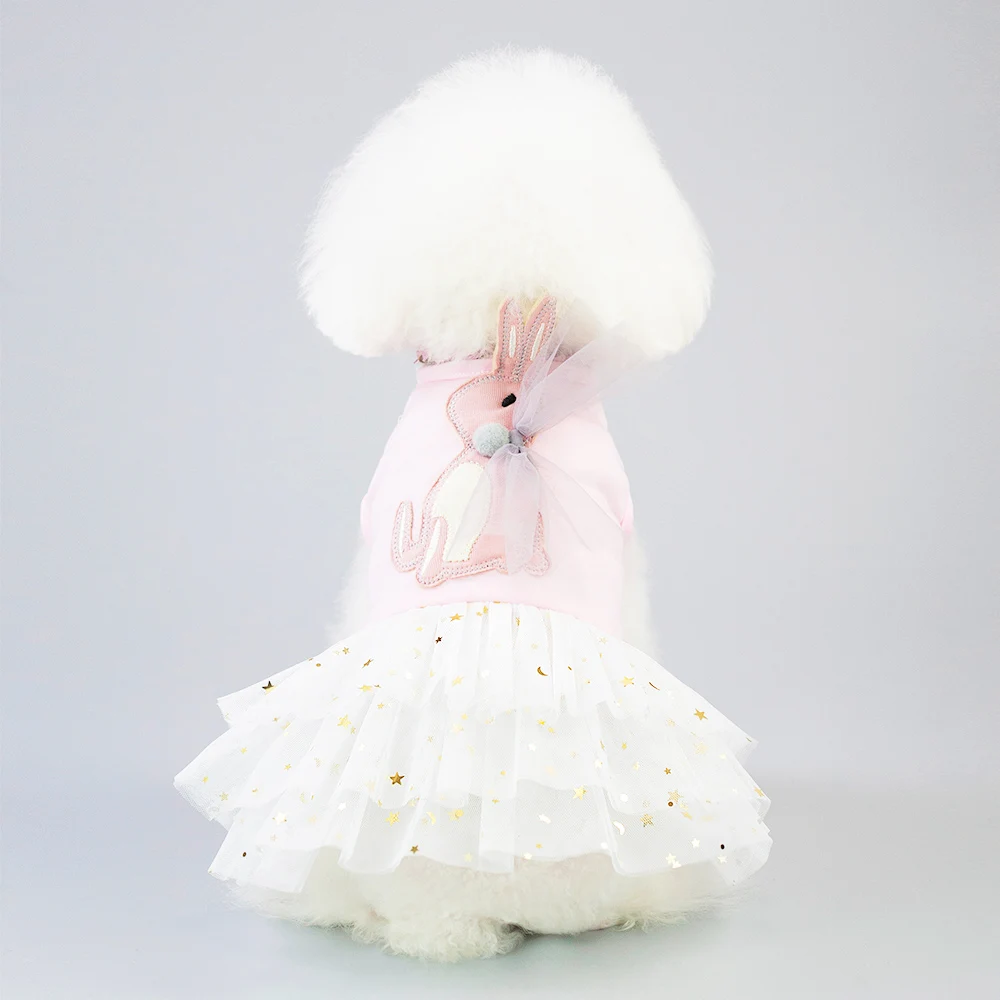 

Summer Dog Dress Pet Dog Clothes for Small Dog Wedding Dress Skirt Puppy Clothing Lace Sparkling Spring Fashion Pet Clothes 45