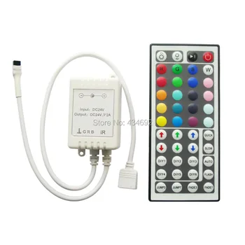 

DC12V 44 key Infrared RGB LED Controller with Remote Control for 5050 RGB LED Strip Free Shipping