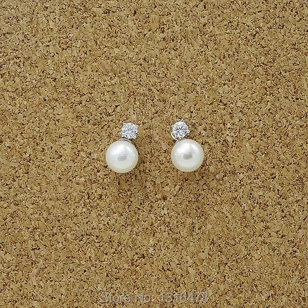 Новые креативные серьги-гвоздики из стерлингового серебра 925 пробы могут быть разделены на две износ четыре когтя 6 мм 8 мм маленькие серьги из бусин