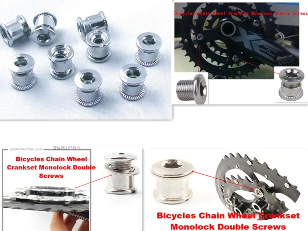 

1PC Bicycle Crankset Steel Chainwheel ring Bolt Nut cycle Crank Bolt Screw nut Bike Crank Chainwheel bolt for SRAM Shimano