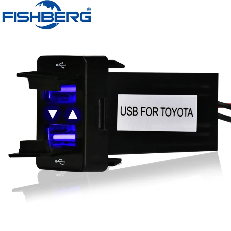 Автомобильное зарядное устройство с двумя USB портами 12 В 24 2 1 А|usb for toyota|auto socketusb