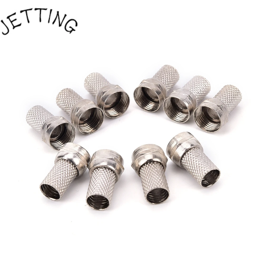 10pcs F Digital Cable Terminal Connector For Cable TV SCREW plug SAT RG6 CT100 WF100 TX100 H109F PH100