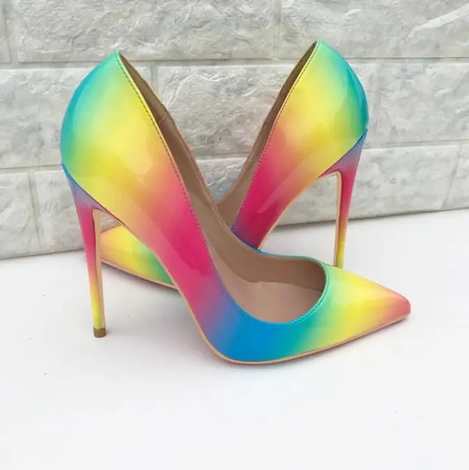 

Mikishyda Fashion Sexy Stiletto Pump 2019 Rainbow So Kate Zapatos Mujer 8cm 12cm High Heels Pumps Party Shoes Women Wedding Wear