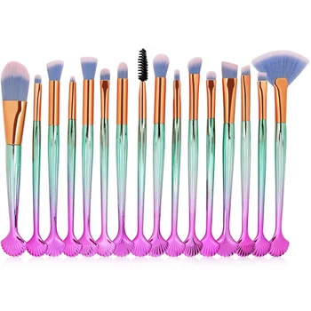 

16Pcs Professional Shell Makeup Brushes Set Pro Eyeshadow Foundation Powder Make Up Brush maquiagem Cosmetics Kit T8
