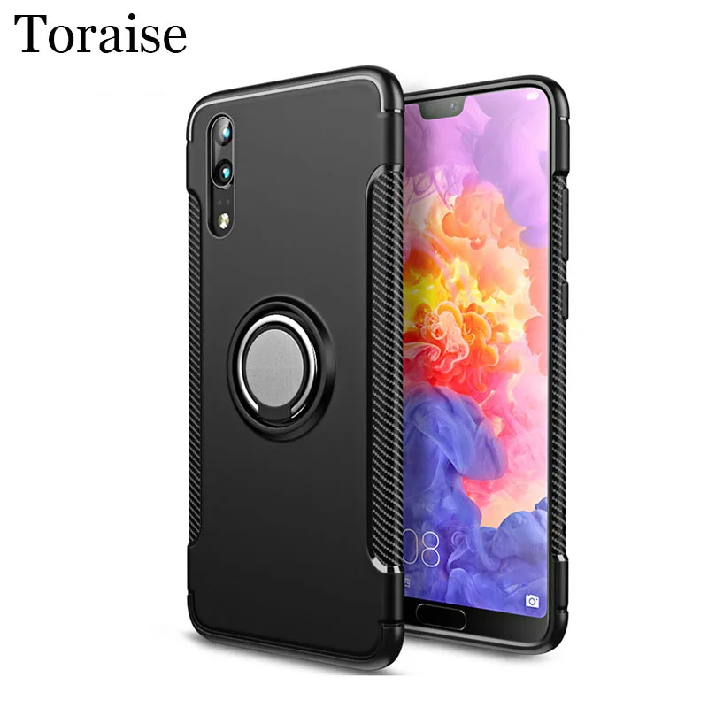 

For Huawei P20 lite Case Metal Ring Holder For Huawei P20 Pro Case Combo Silicone Case For Huawei P20 Nova 3e P20lite Cover