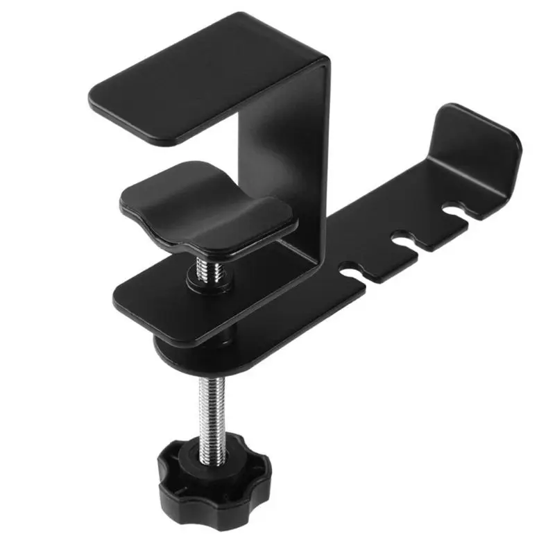 

360 Degree Rotary Metal Headset Earphone Headphone Hanger Stand Holder Desktop Table Clamp Clip with Screws