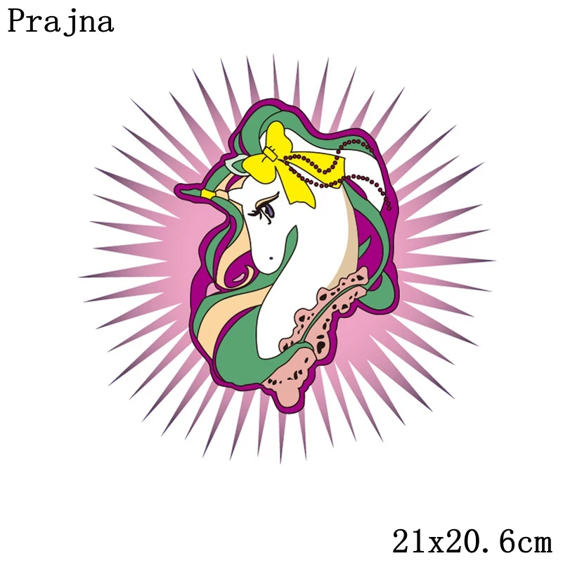 Термопереводная наклейка с изображением единорога Prajna железный переводной