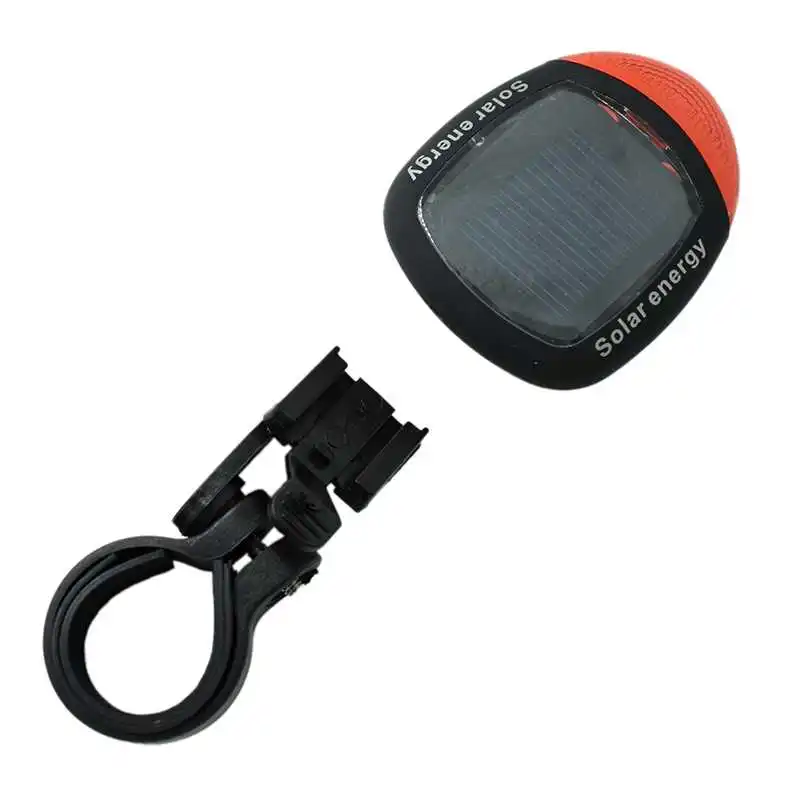 Discount New Solar Power LED Rear Flashing Tail Light Bicycle Night Cycling Safety Warning Lamp Adjustable Clamp Bike Accessories 2