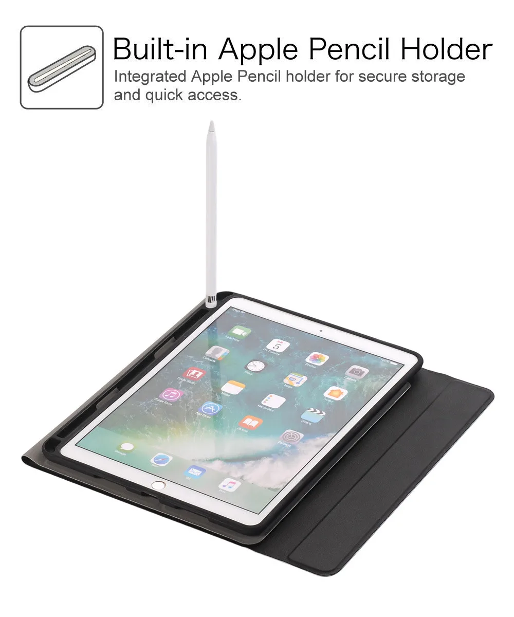 Для iPad Air 3 тонкий умный чехол-книжка из искусственной кожи чехол с Apple Pencil Holder+ Съемная Беспроводная Bluetooth клавиатура