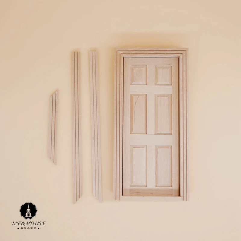 DIY Doll House Miniature Wooden Skylight Door Miniature Ornament Decoration For Dollhouse