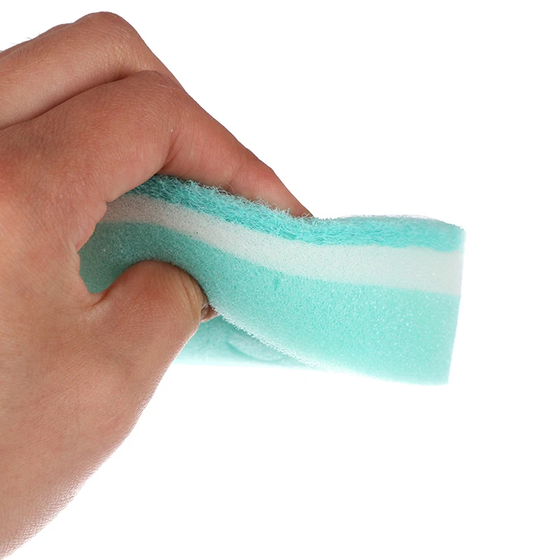 Sponges Scouring Pads 5pcs Flower Shape Sponge Brush Tableware Glass Wash Dishes Sponge Kitchen Home Cleaning Tool