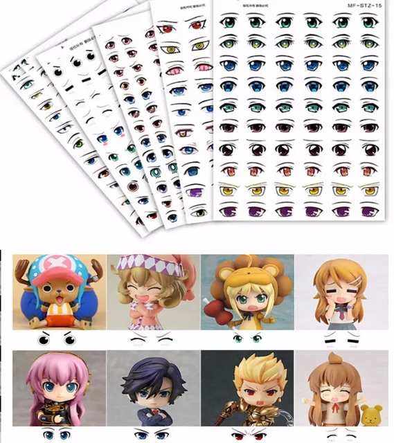 CCINEE Water Stickers Eyes 18PCs Toy Eyes Cute Anime Figurine Dolls Eye