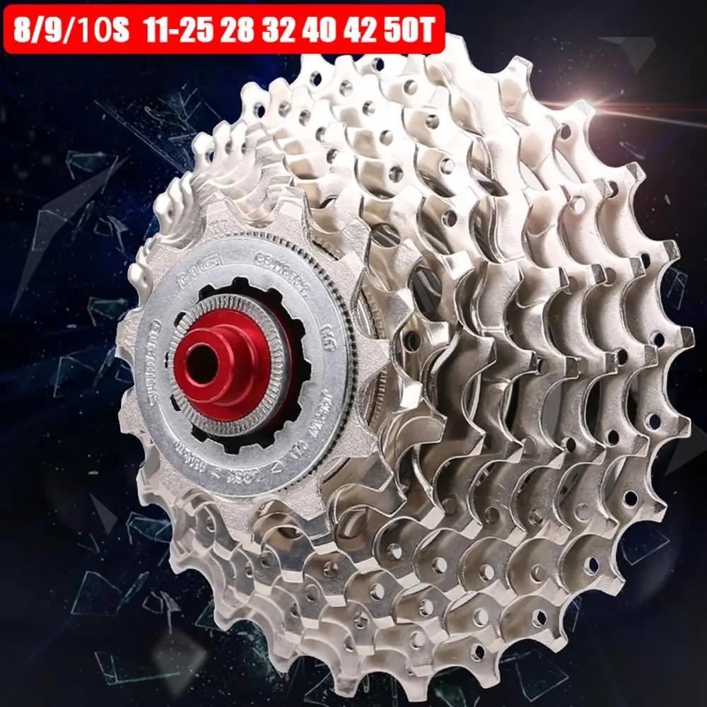 

Bicycle Freewheel 8 9 10 Speed 25 32 28 40 42 50T Wide Ratio Freewheel On MTB Mountain Bike Cycling Cassette Flywheel Sprocket