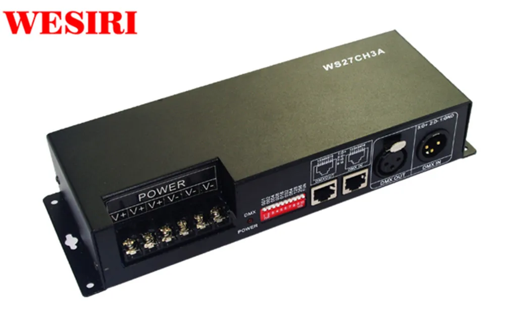 27-канальный DMX512 декодер диммер драйвер 27CH RGB DMX контроллер DC12V-24V для светодиодные