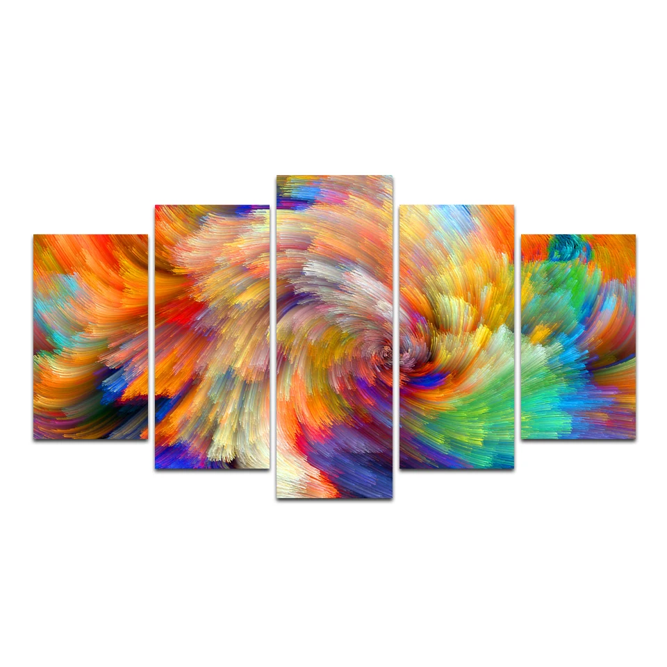 

Canvas painting wall art decor Print 5 pieces Abstract Wall Art Picture with Modern Wall Painting Modular picture Spray Painting