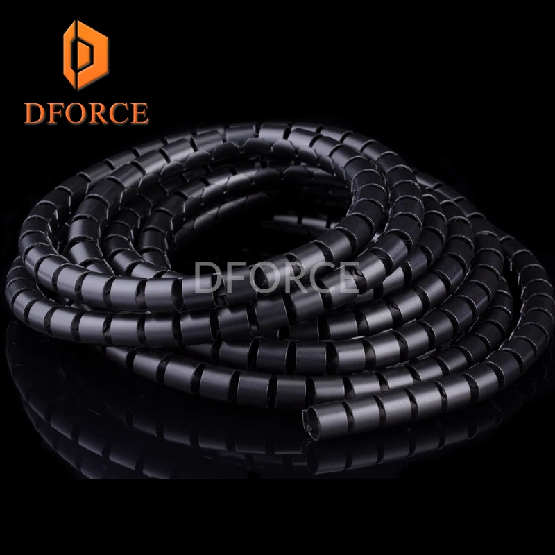 Корпус кабеля Dforce черная спиральная упаковка RepRap огнестойкая 10 мм Диаметр