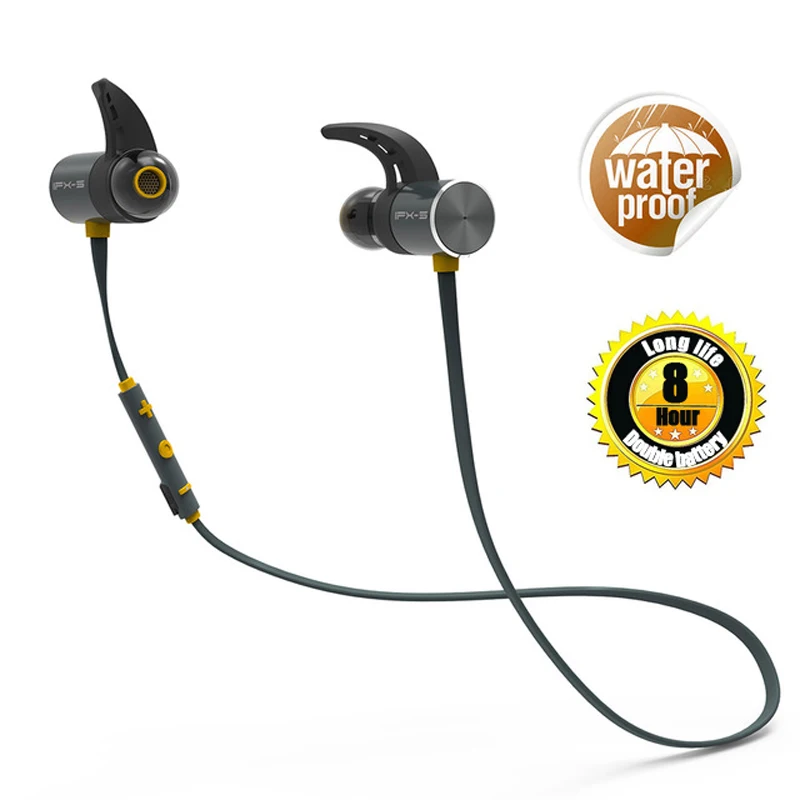 

Plextone BX343 Wireless Dual Battery 8 hours Headphone Bluetooth IPX5 Waterproof Earbuds Magnetic Headset Earphone